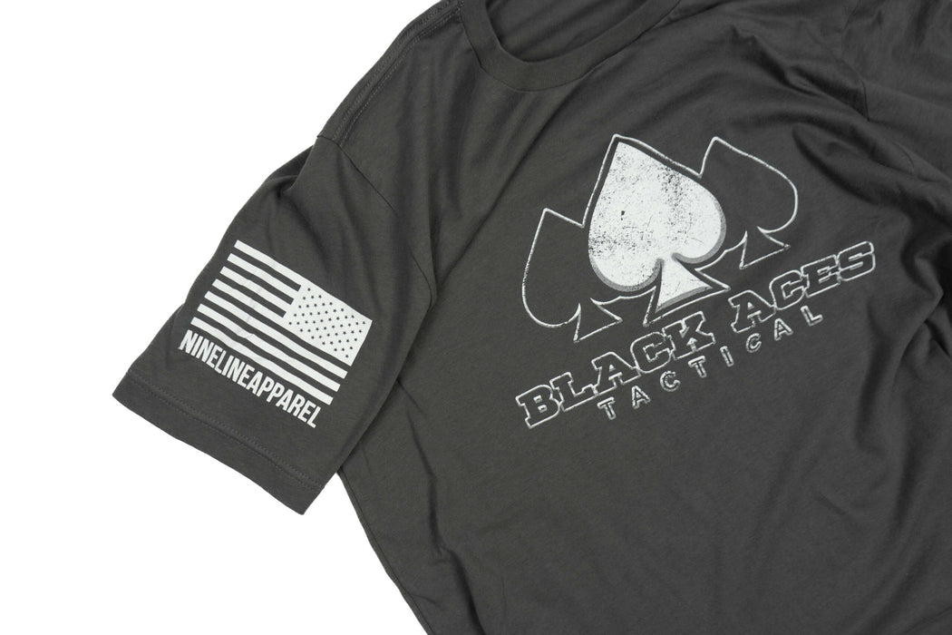 Black Aces Tactical NineLine Apparel T-Shirt (Charcoal)