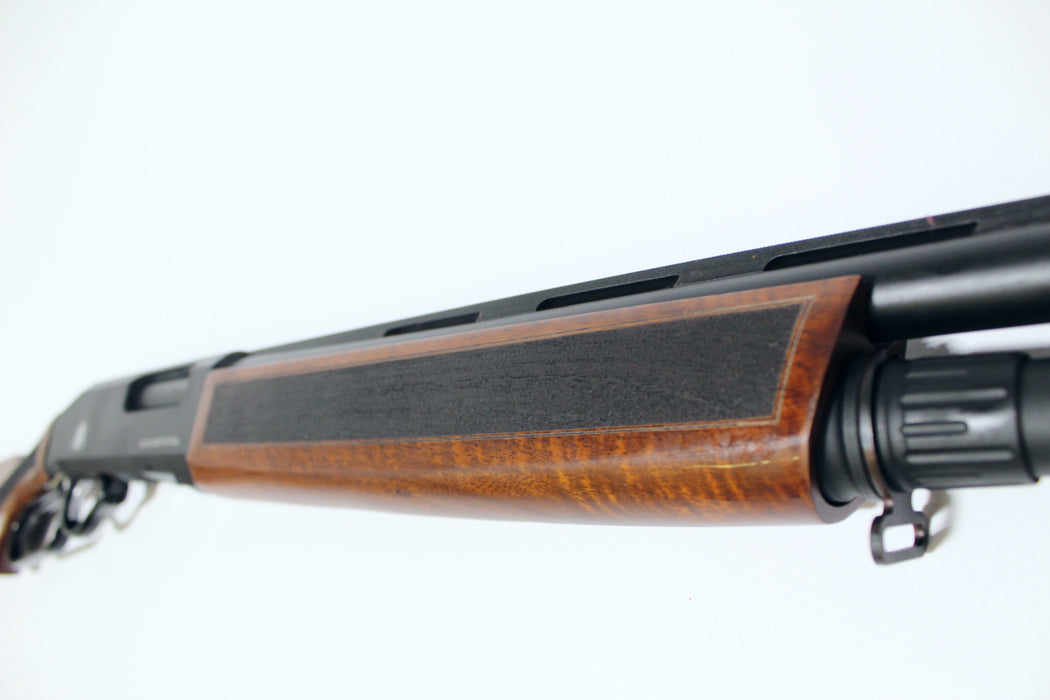 Lever 12, Lever Action, Black on Natural Walnut